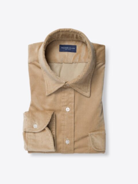 Shop Duca Visconti Camel Stretch Corduroy