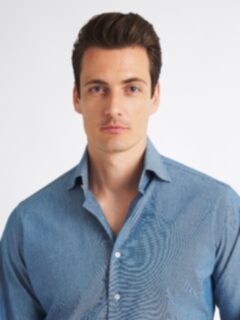 The Chambray Dress Shirt in Blue Indigo