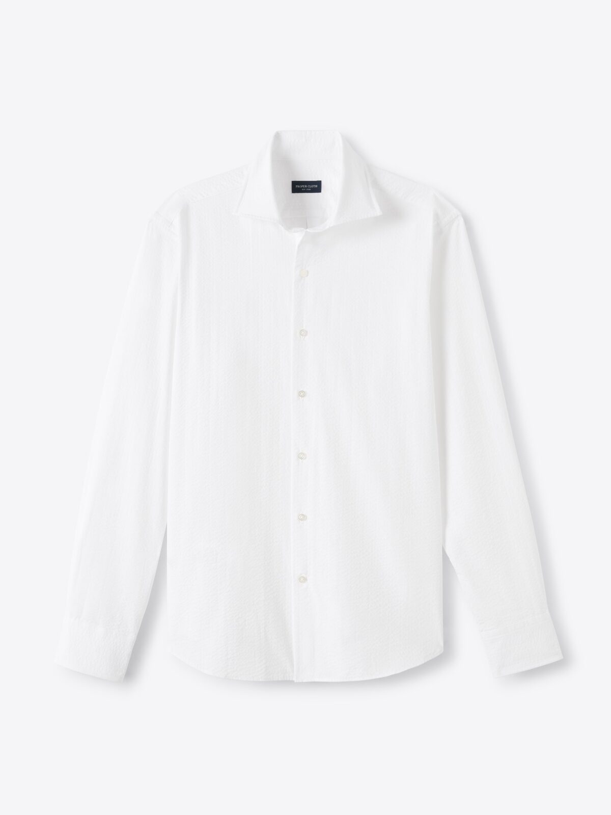 The Seersucker Shirt in White