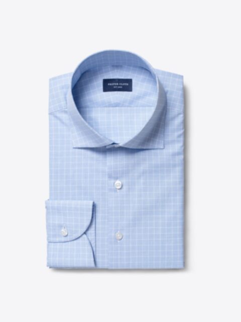 Shop Fulton 120s Blue Glen Plaid
