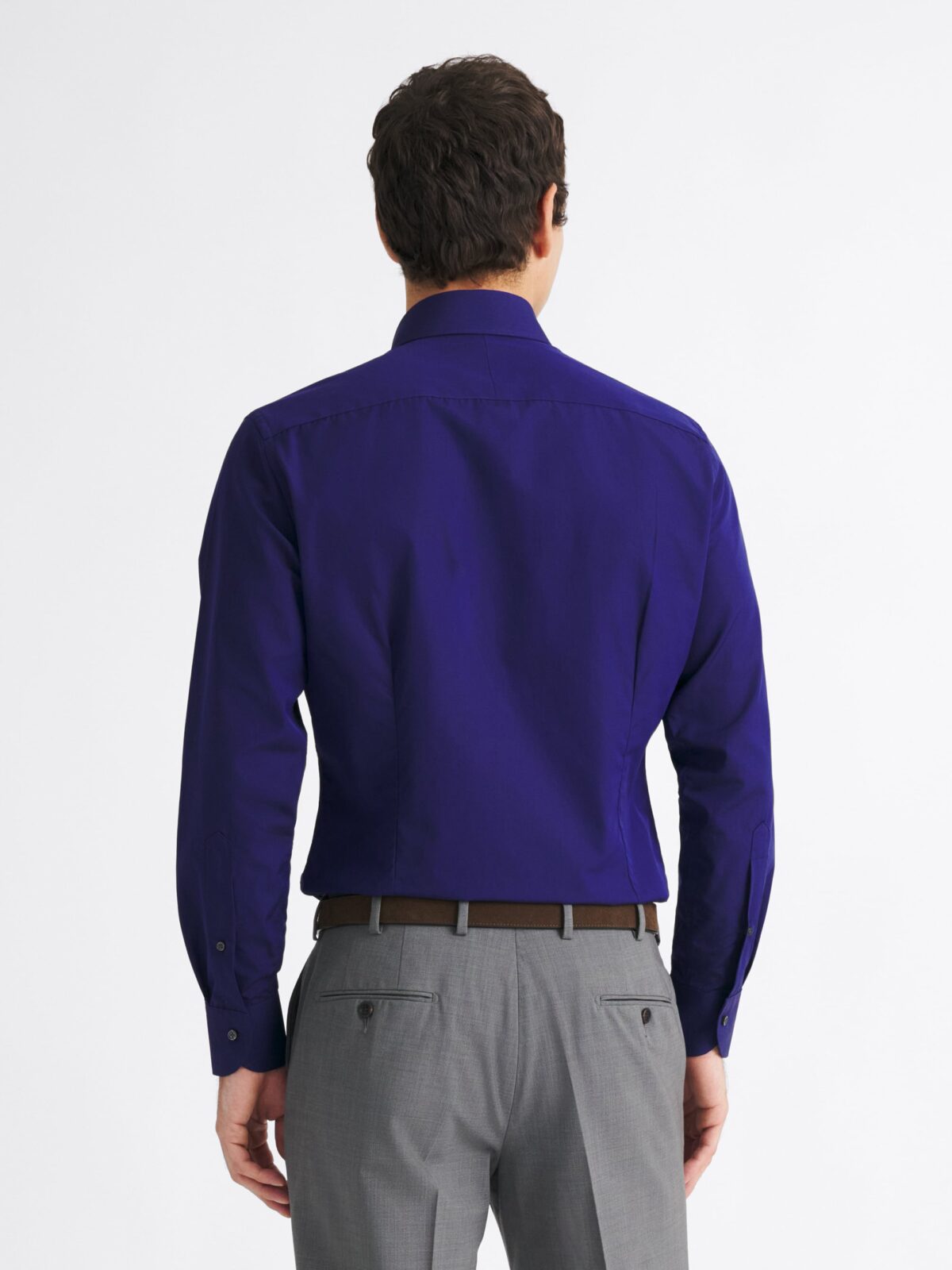 The Thomas Mason Broadcloth Dress Shirt in Navy