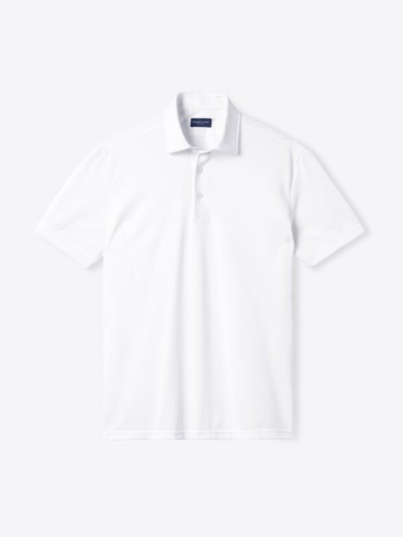 White Performance Polo Product Image