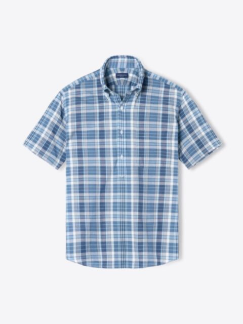 Shop Teal Blue and White Indian Madras