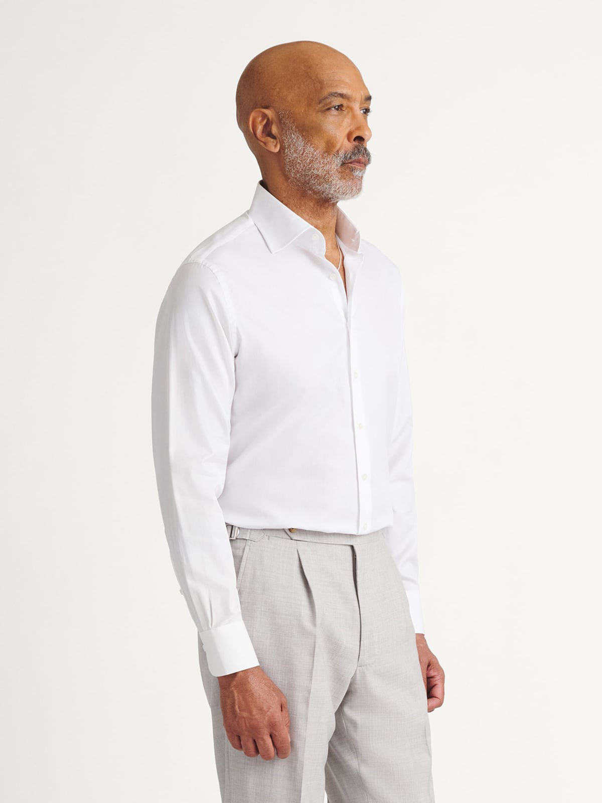 White 170s Superfine Twill Shirt White 170s Superfine Twill Shirt