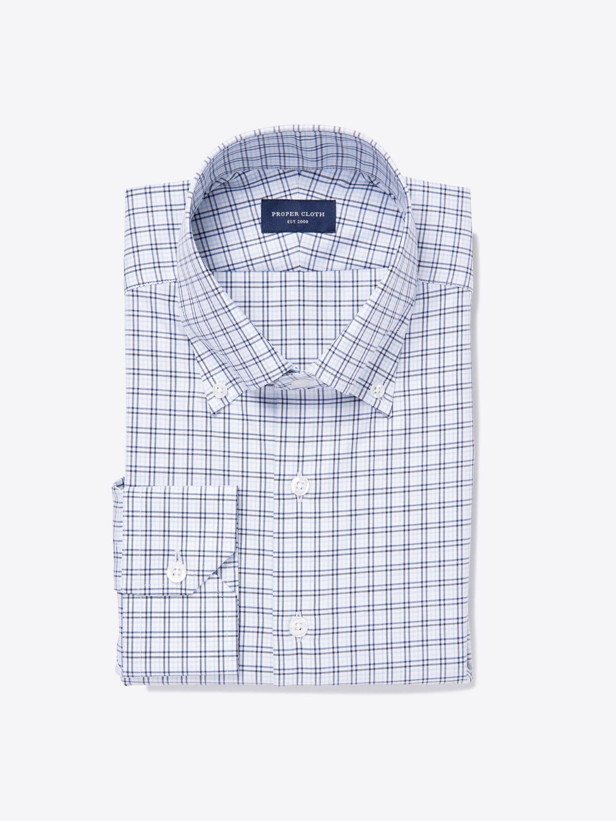 blue grid dress shirt Daryll SS Shirt