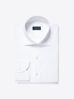 The Thomas Mason 140s Goldline Dress Shirt in White