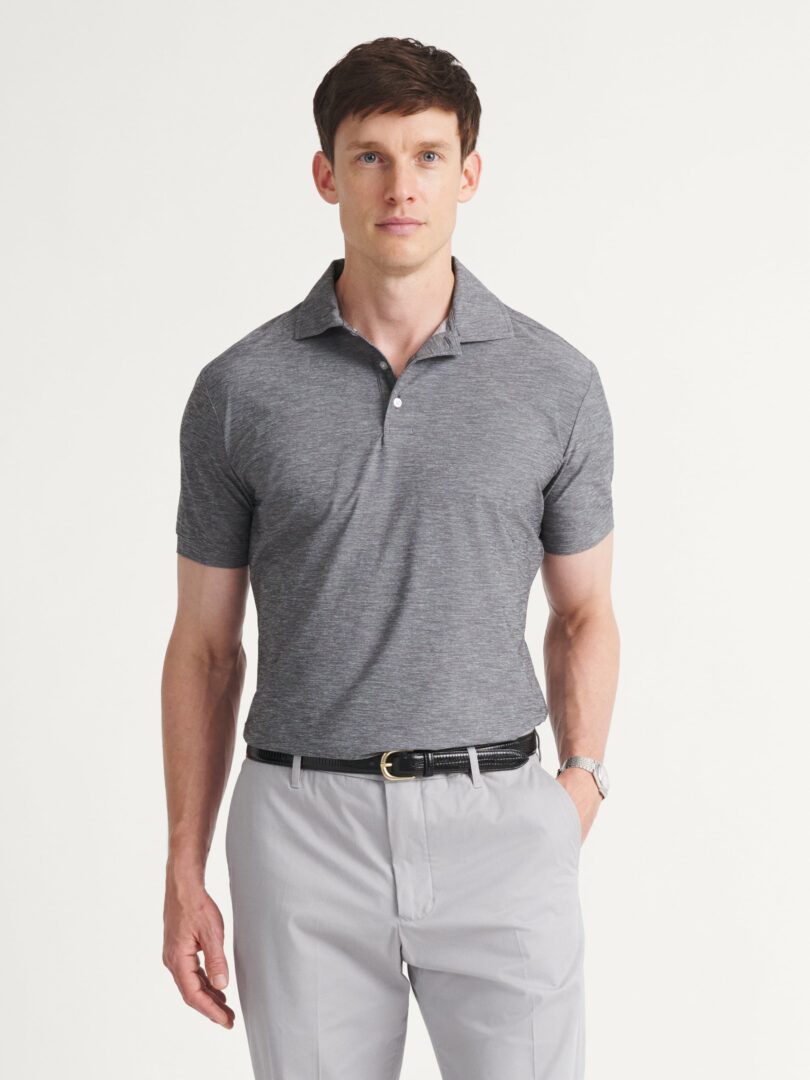 The Italian Merino Blend Golf Polo Detail