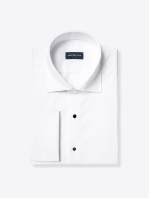 Suggested Item: Thomas Mason White 3 Ply Regal Twill Tuxedo Shirt