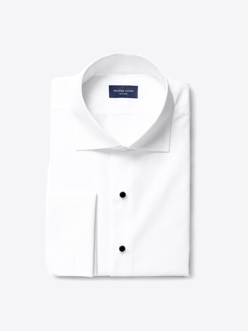 Thumb Photo of Stanton 120s White Broadcloth Tuxedo Shirt