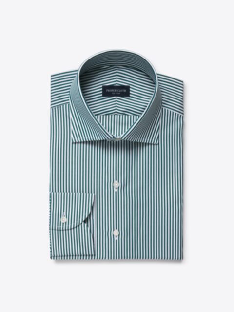 Shop Stanton 120s Green Bengal Stripe