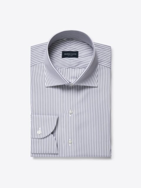 Shop Stanton 120s Grey Bengal Stripe