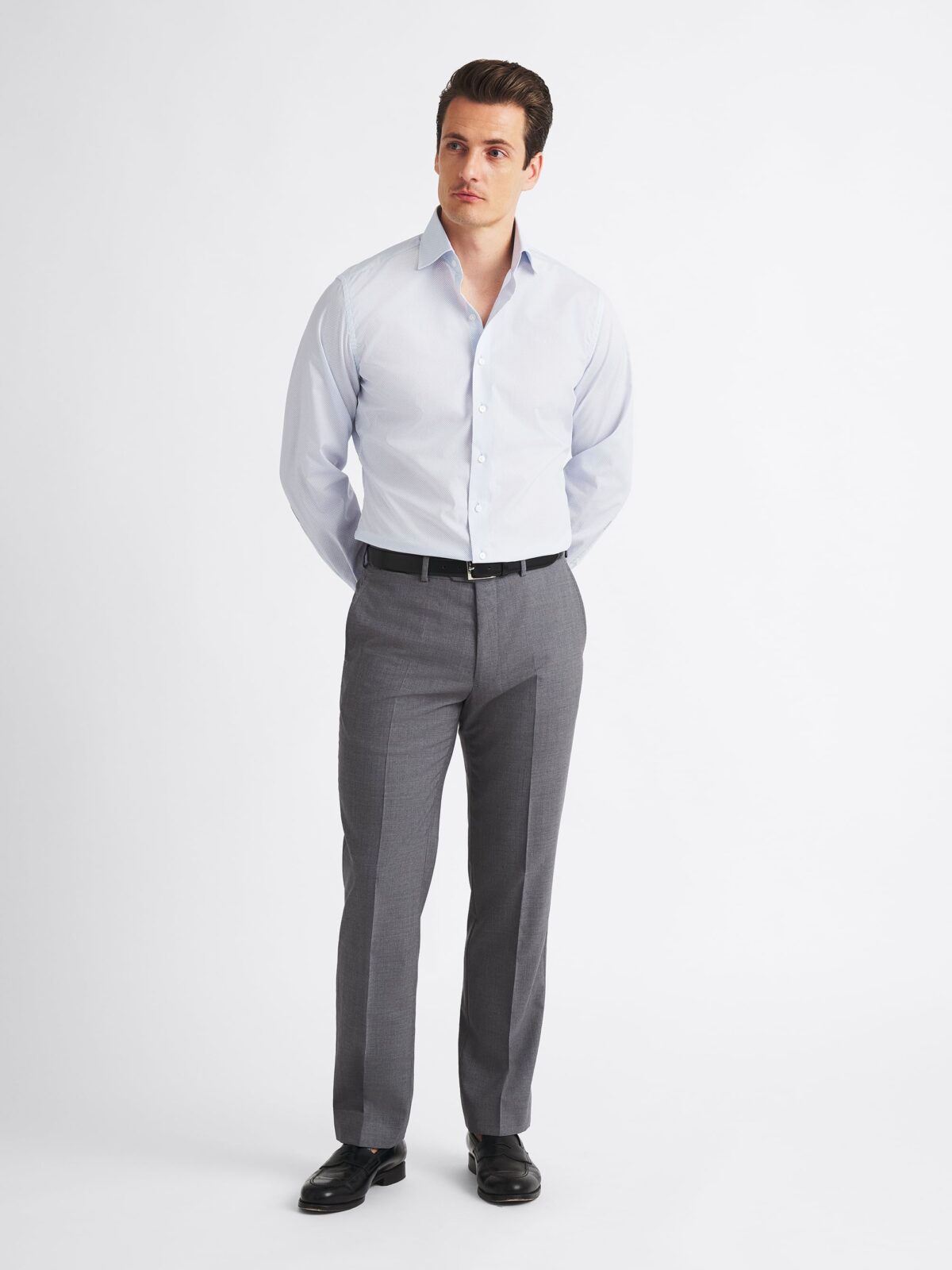 white dress shirt grey pants Steel Sterling Slim Fit Suit The Ultimate White Dress Shirt Charcoal Twill Natural Stretch Cotton