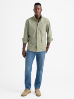 The Washed Poplin Sport Shirt in Green