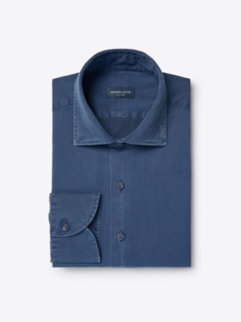 Shop Albiate Washed Lightweight Slate Blue Denim