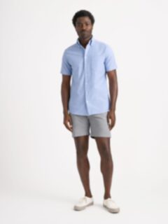 【oan】Coby over Short Sleeve T-shirt FB County Short Sleeve Checker Zip Shirt