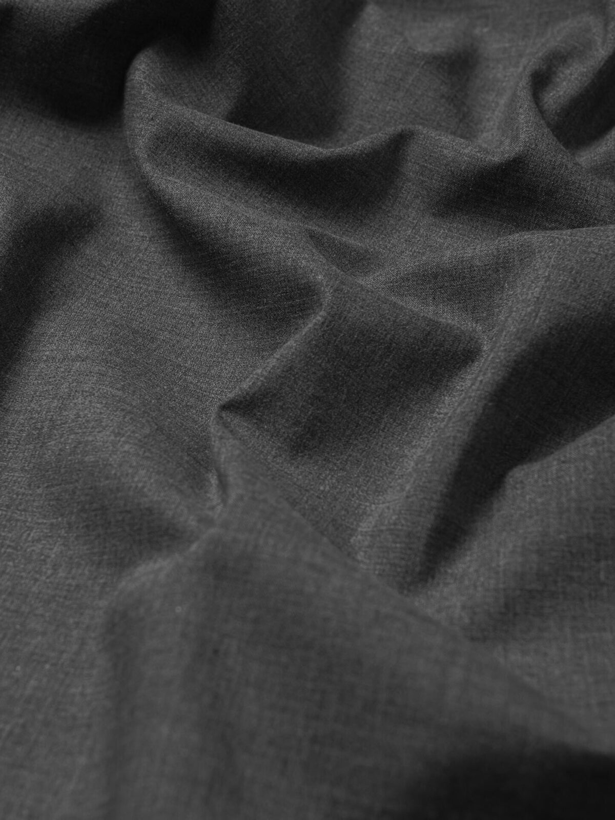 Bleecker Charcoal Melange Plain Weave Shirts by Proper Cloth