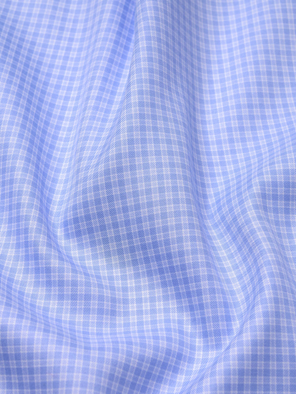 Mayfair Wrinkle-Resistant Blue Micro Check Shirts by Proper Cloth