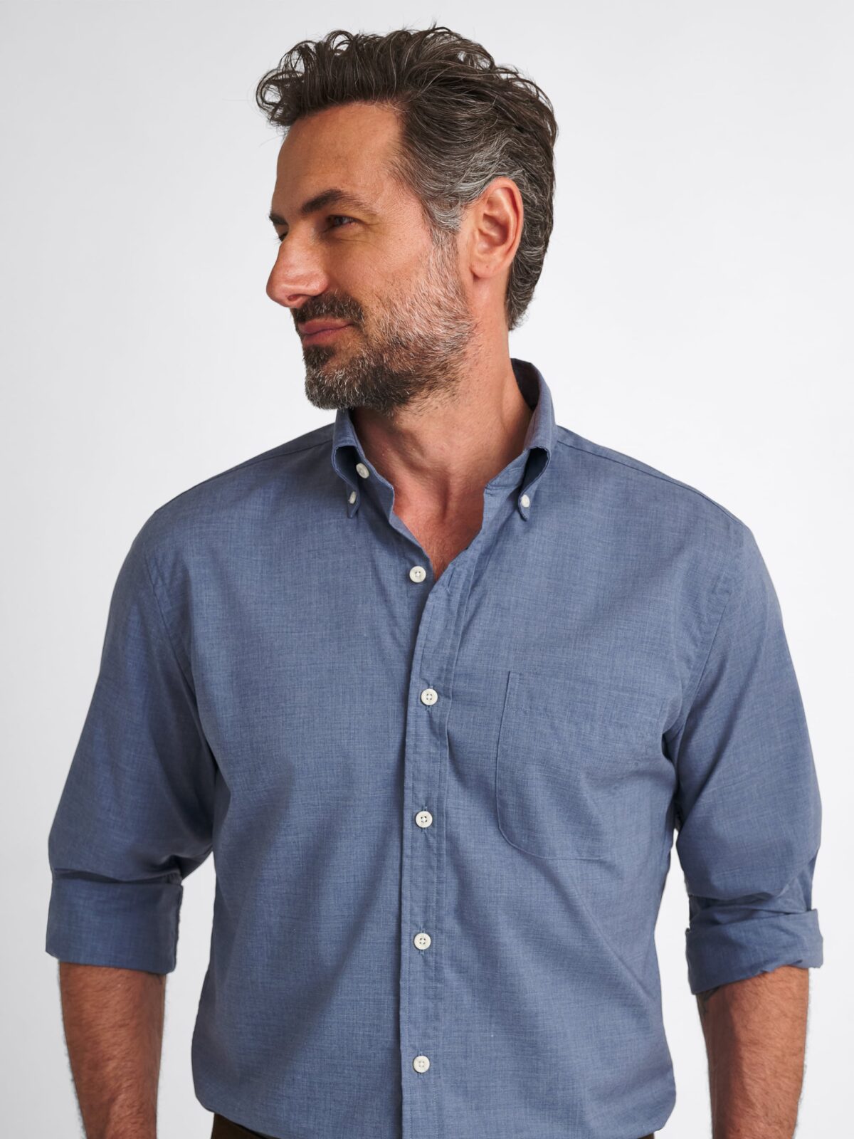 The Bleecker Sport Shirt in Slate Melange