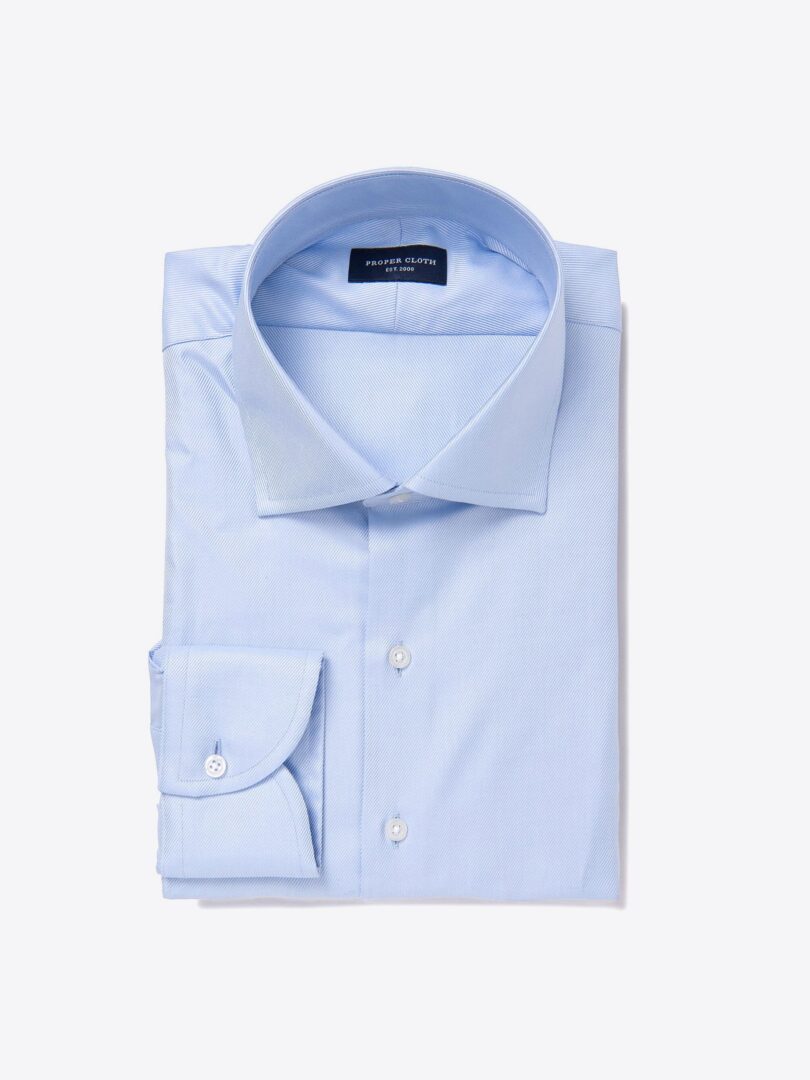 Sutton Wrinkle-Resistant Sky Blue Imperial Twill Custom Made Shirt 