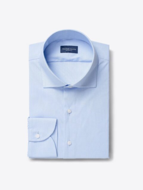 Shop Performance Light Blue Micro Check