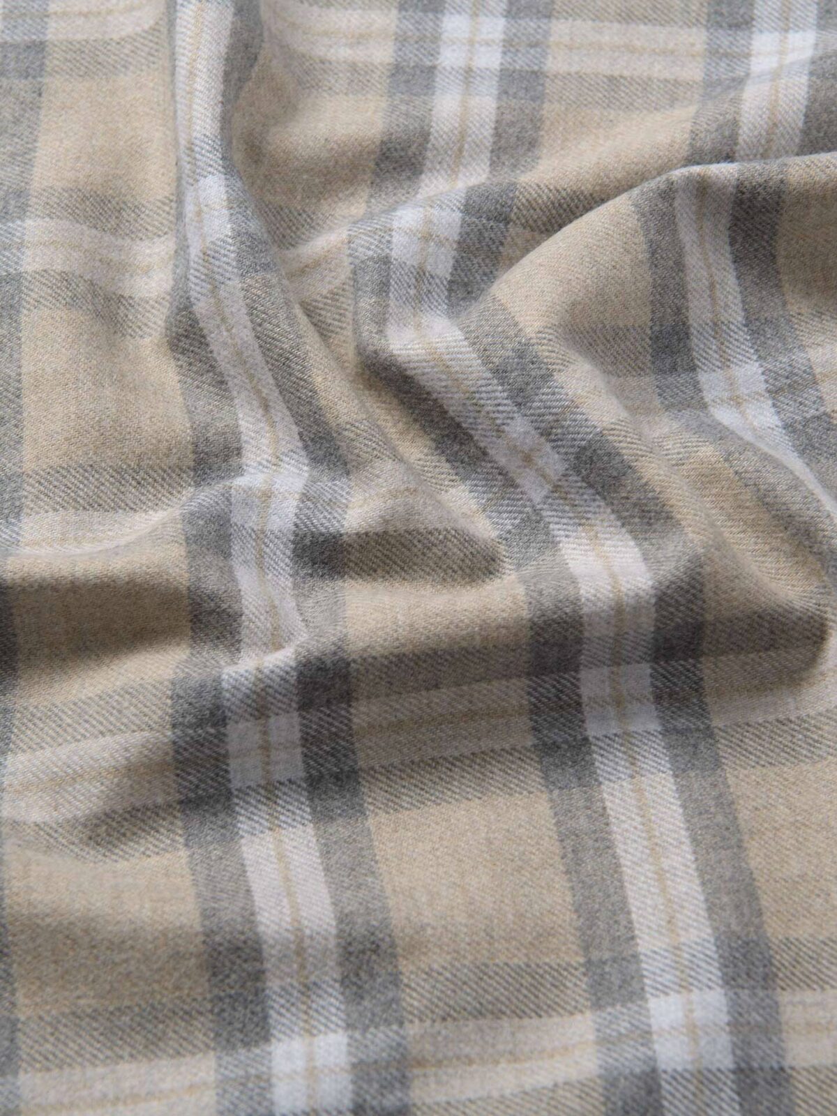 Teton Brown and Beige Plaid Flannel Shirts by Proper Cloth