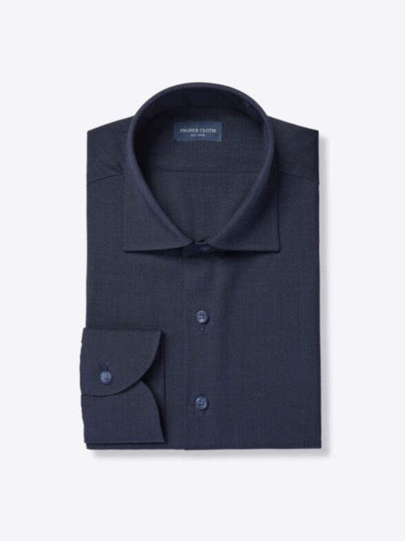 TOM T Men's Solid Formal Royal Blue Shirt (Medium) 