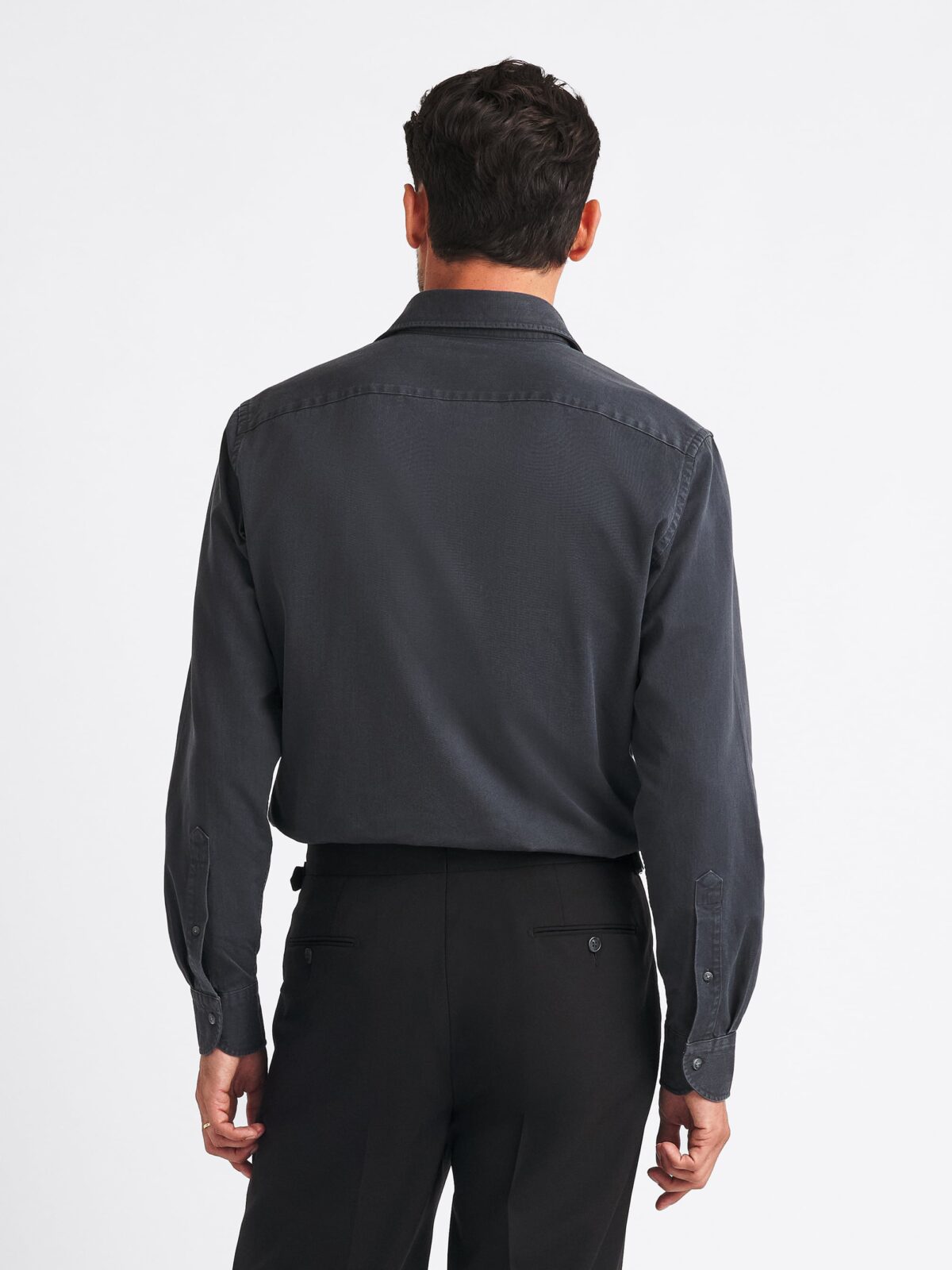 black denim dress shirt The Washed Black Slater Denim Custom Shirt main image 0