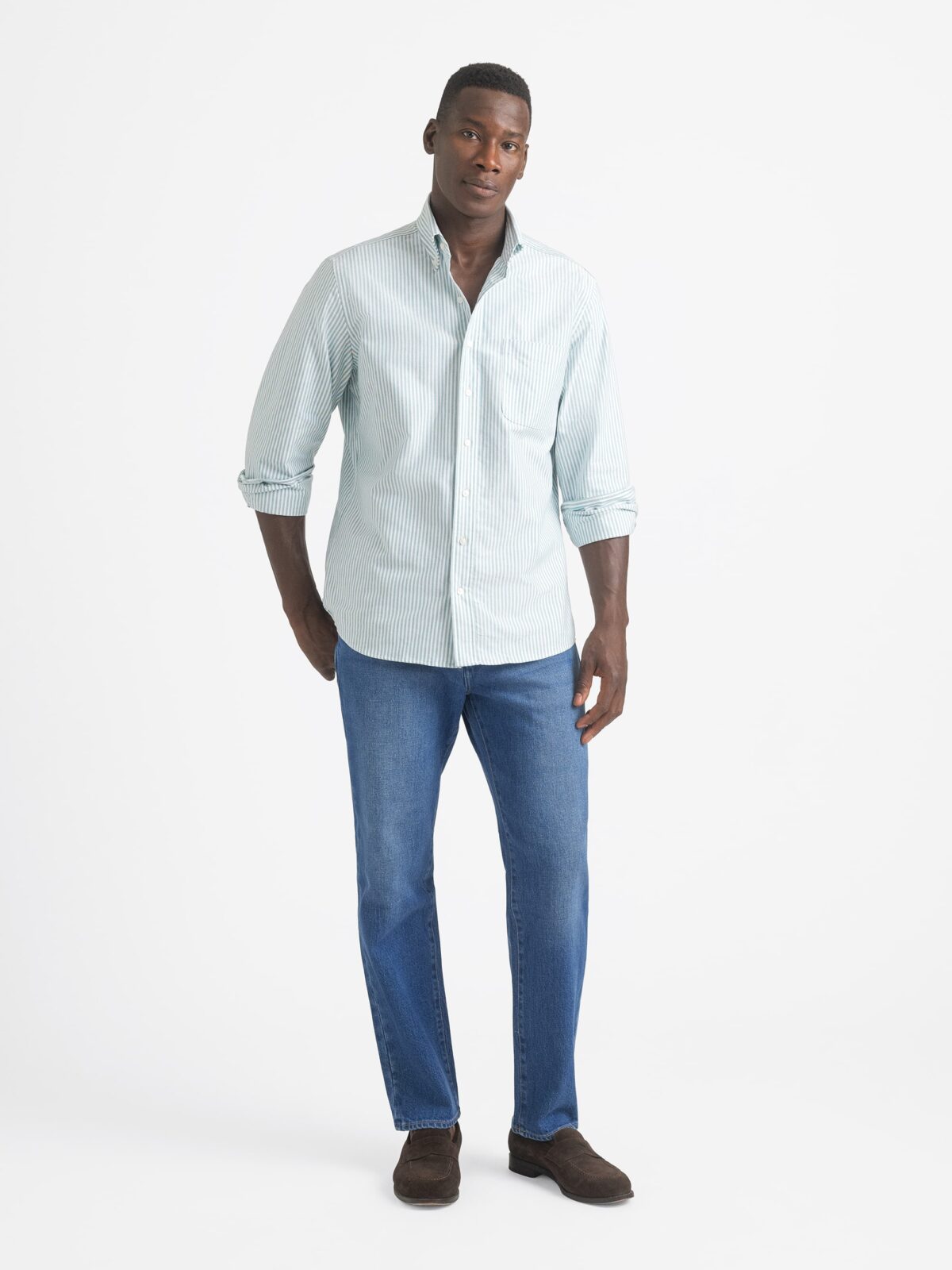 トップス Simply Complicated OXFD SHIRT STRIPE STRIPED OXFORD SHIRT