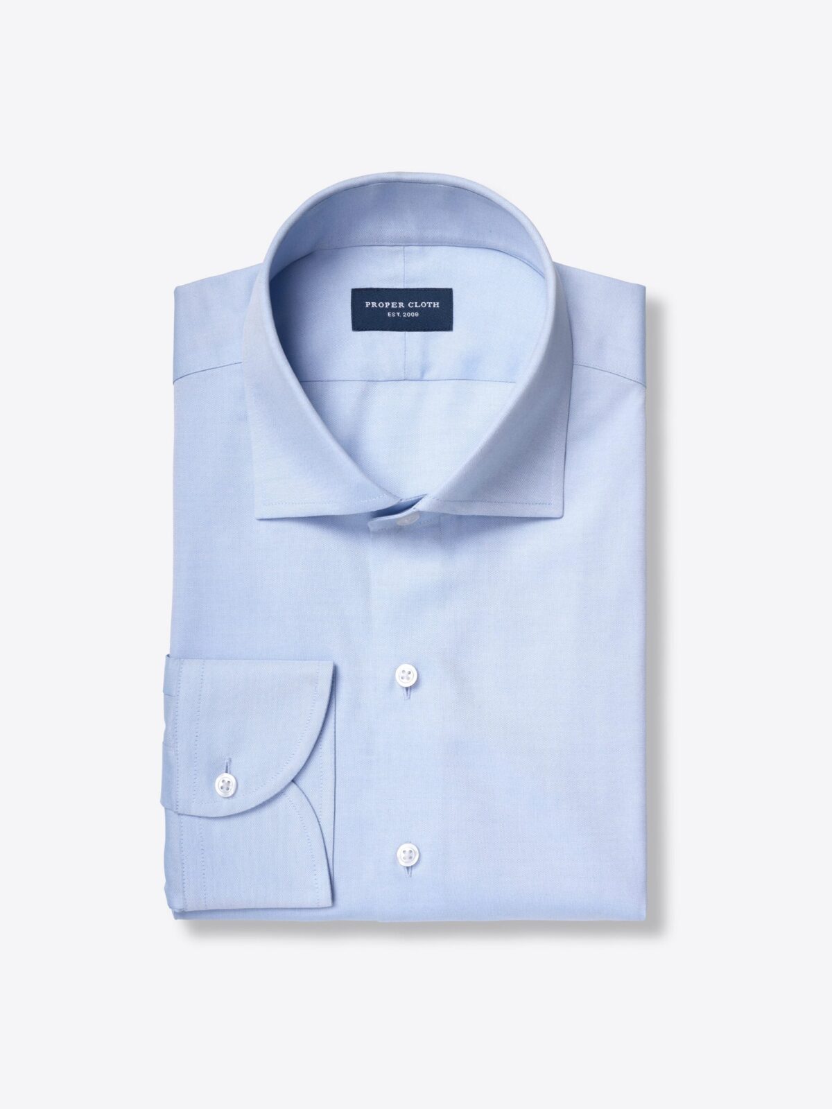 Pinpoint Solid White Non-iron Dress Shirt, Cotton Shirts