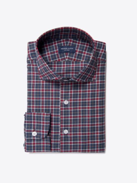 Shop Sullivan Red and Grey Melange Check