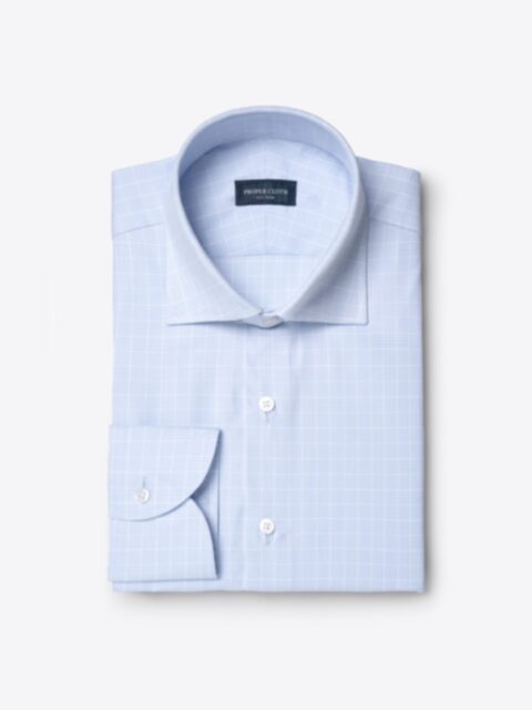 Shop DJA Sea Island Light Blue Glen Plaid