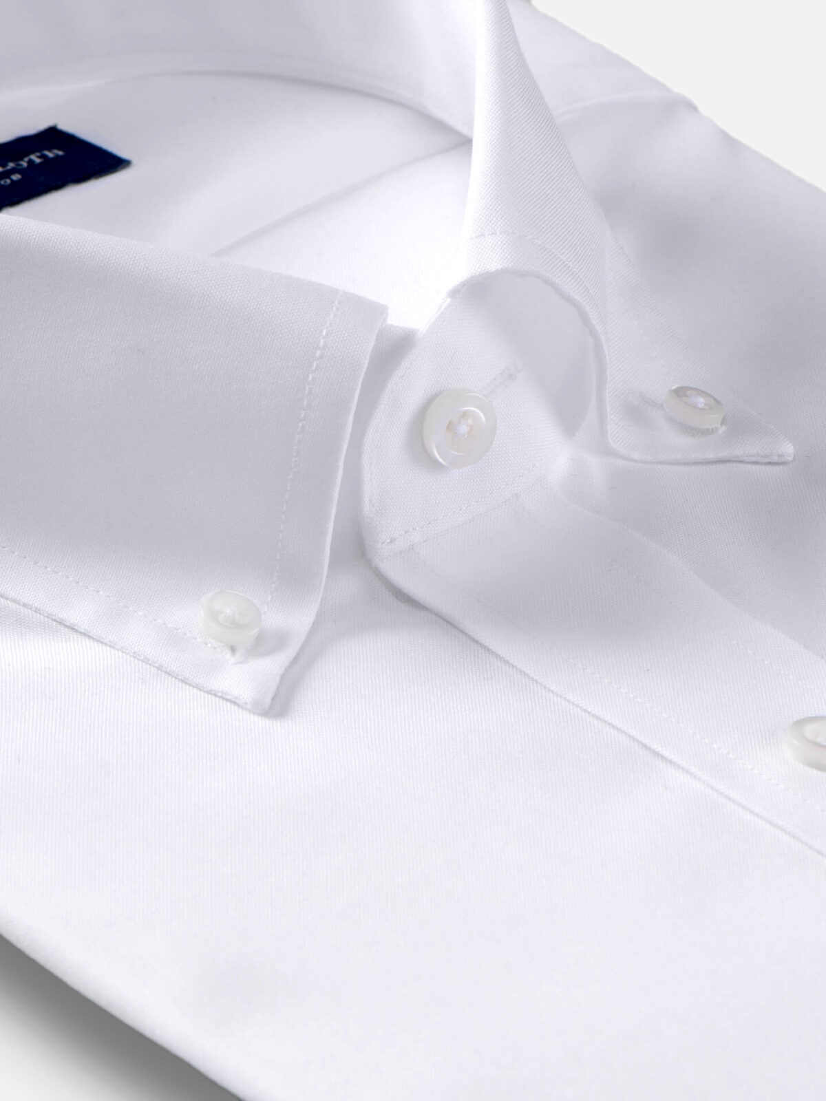 Mayfair Wrinkle-Resistant White Pinpoint Shirt by Proper Cloth