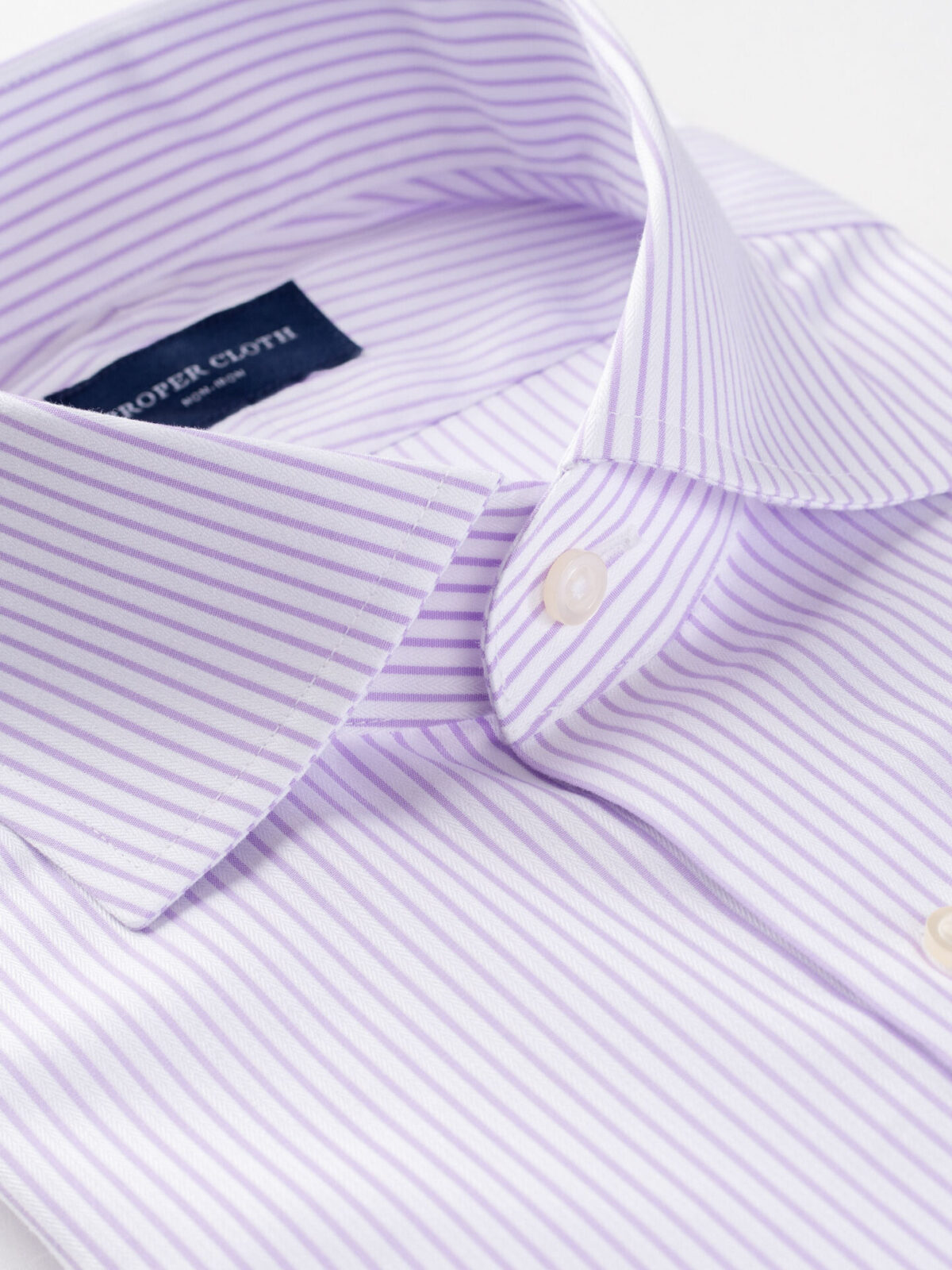 Non-Iron Lavender Stripe Dobby Shirt