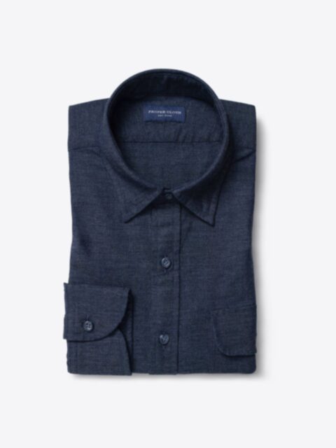 Shop Japanese Washed Dark Blue Chambray