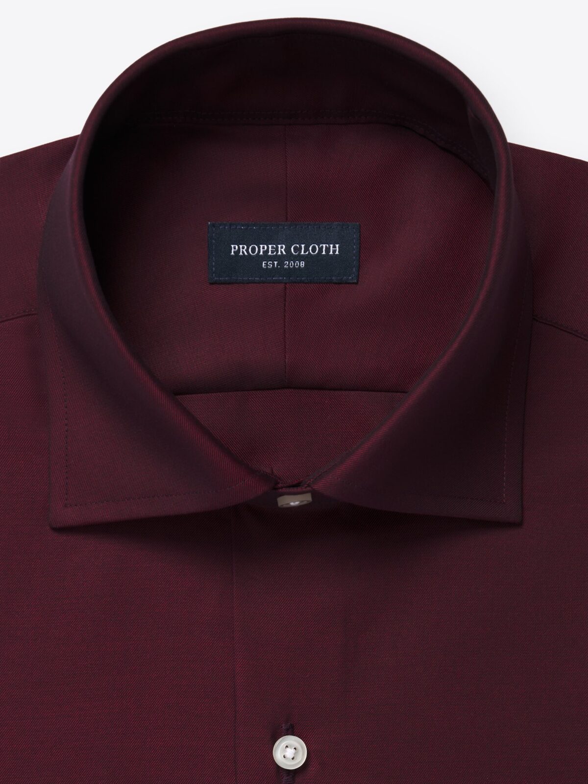 Greenwich Burgundy Twill Shirt