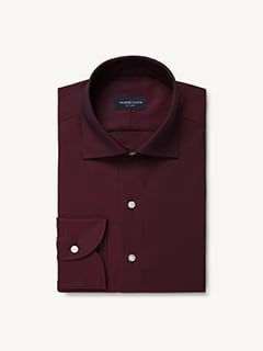 The Greenwich Twill Dress Shirt in Burgundy The Greenwich Twill Dress Shirt in Burgundy