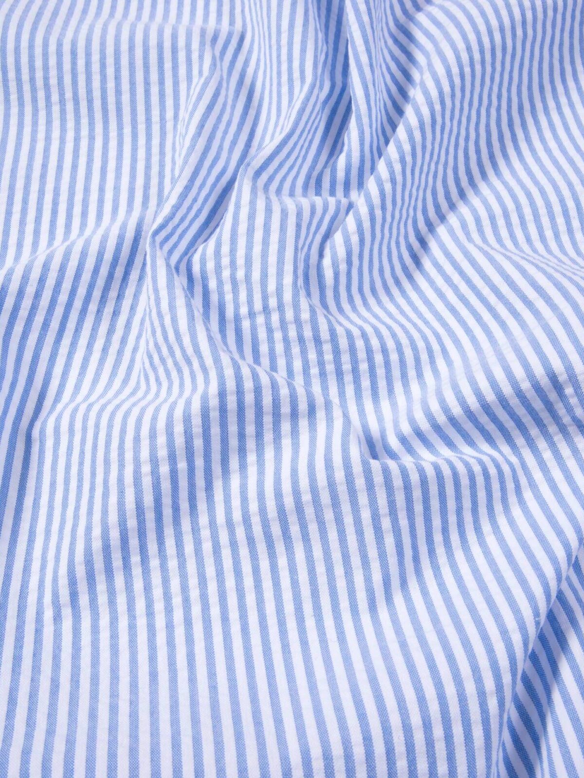 Portuguese Blue Stripe Seersucker Shirt by Proper Cloth