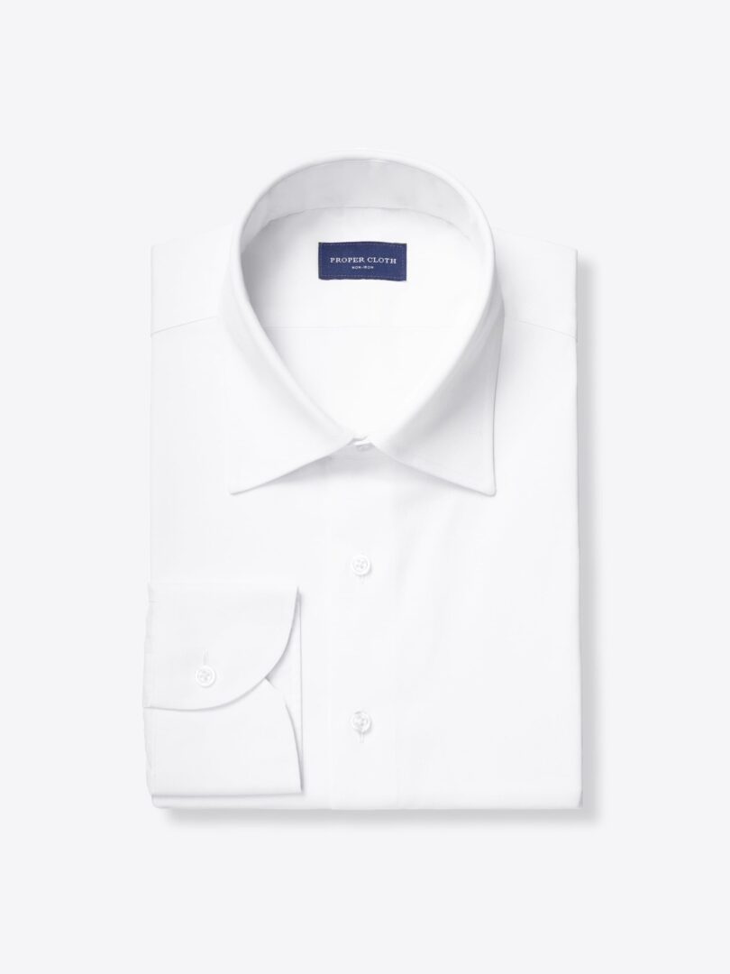 Thumb Photo of Non-Iron Supima White Pinpoint Semi Spread