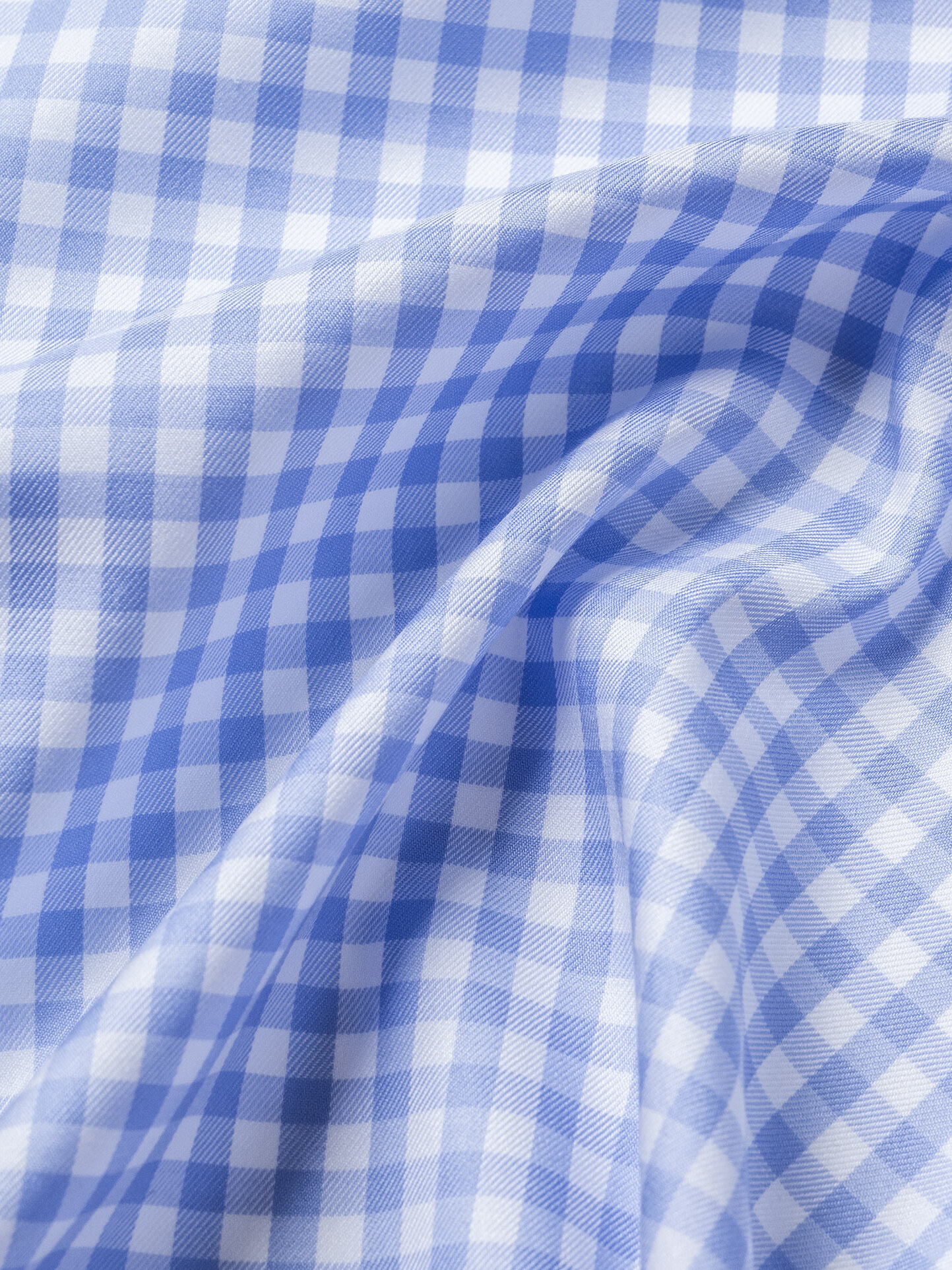 Non-Iron Light Blue Twill Gingham Shirts by Proper Cloth