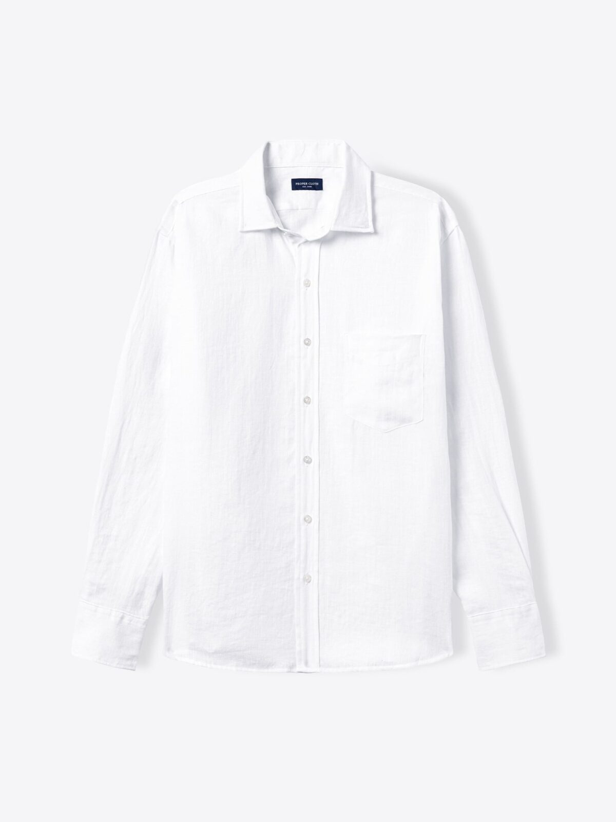 Baird McNutt White Irish Linen Shirt by Proper Cloth