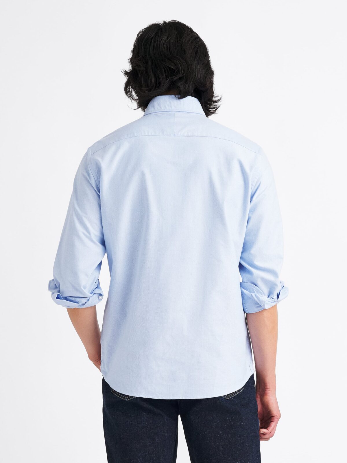 chinese dress ladies Men's Slim Fit White Patterned Button Down Dress Shirt Size N5 main image 1
