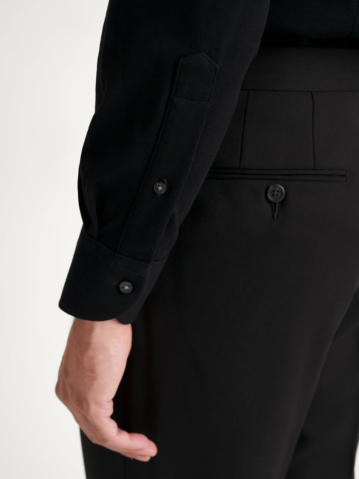 black slip dress plus size Grey Suit Jacket Black Pants - Satin Peak Lapel - Two Button Closure Suit main image 0