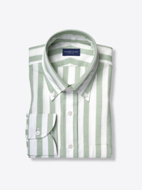 Shop Portuguese Fern Awning Stripe Cotton Hemp Oxford