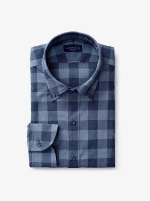 Shop Portuguese Slate and Navy Tonal Melange Gingham