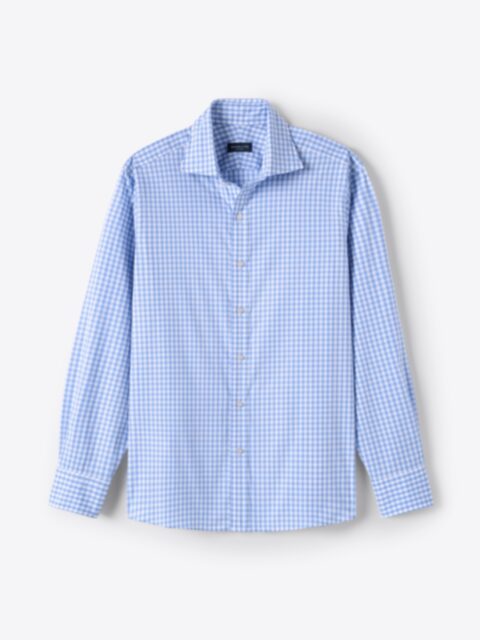 Shop Light Blue Medium Gingham Poplin