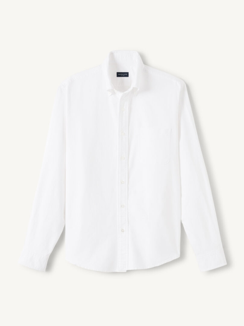 Men’s Clark White Oxford Cloth Button Down Thumb