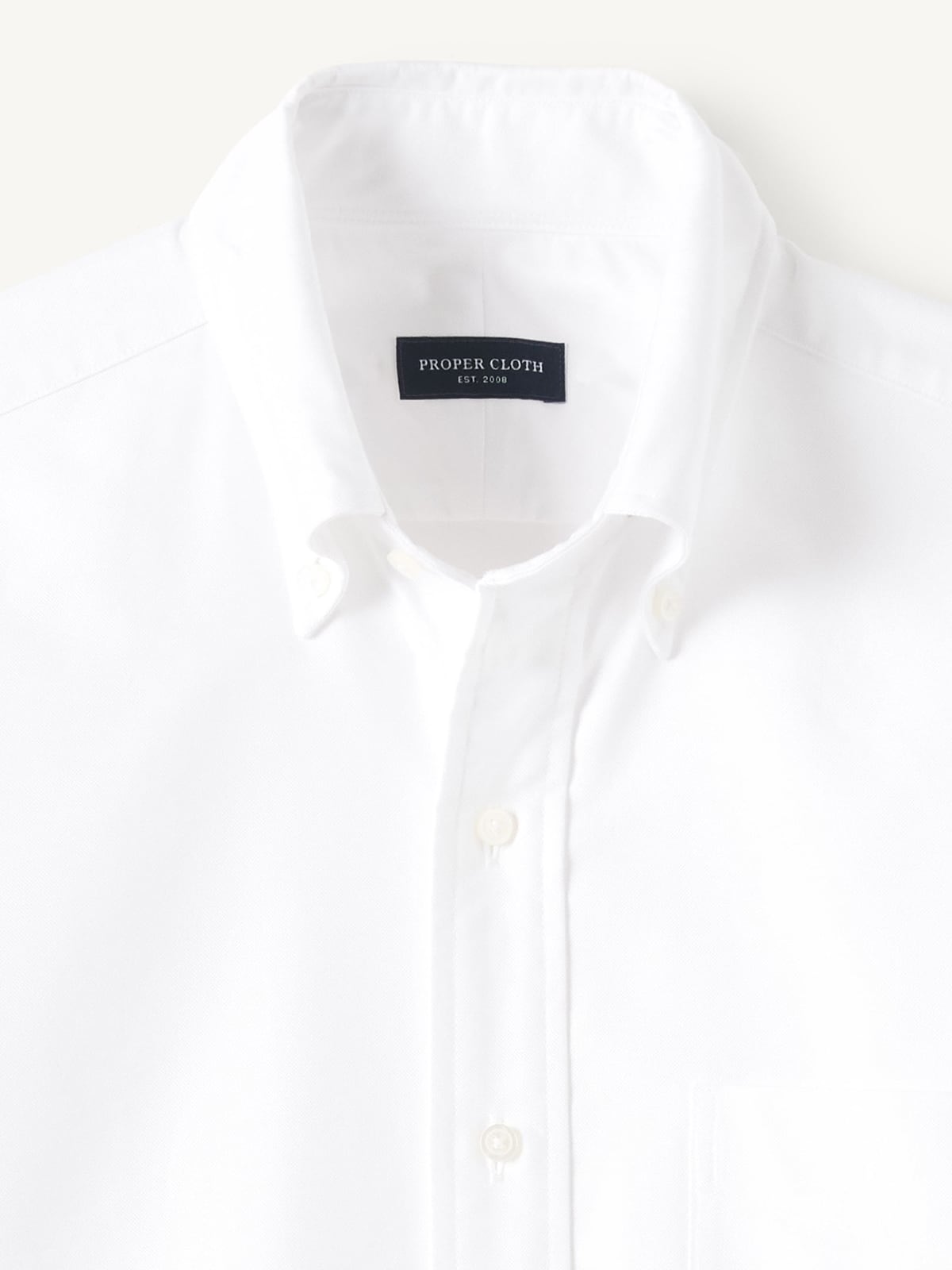 The Clark Oxford Cloth Button Down in White The Clark Oxford Cloth Button Down in White