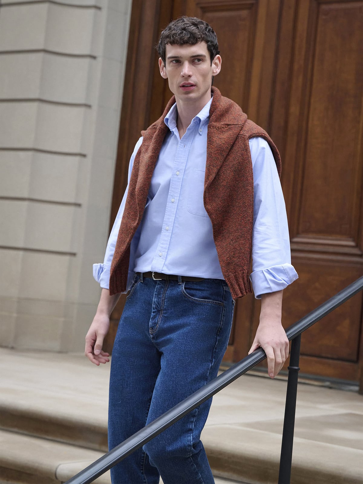Clark Light Blue Oxford Cloth Button Down Shirt