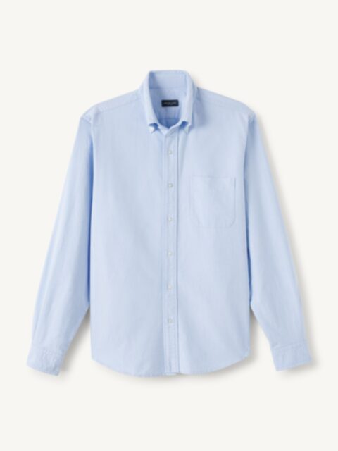 Japanese Light Blue Nep Yarn Oxford Shirt by Proper Cloth