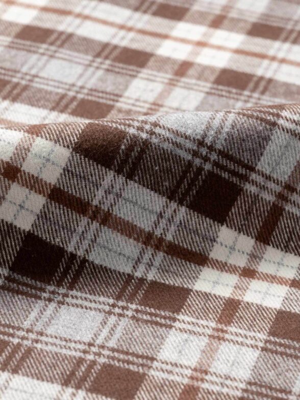 Stowe Grey and Hickory Plaid Flannel Shirts by Proper Cloth